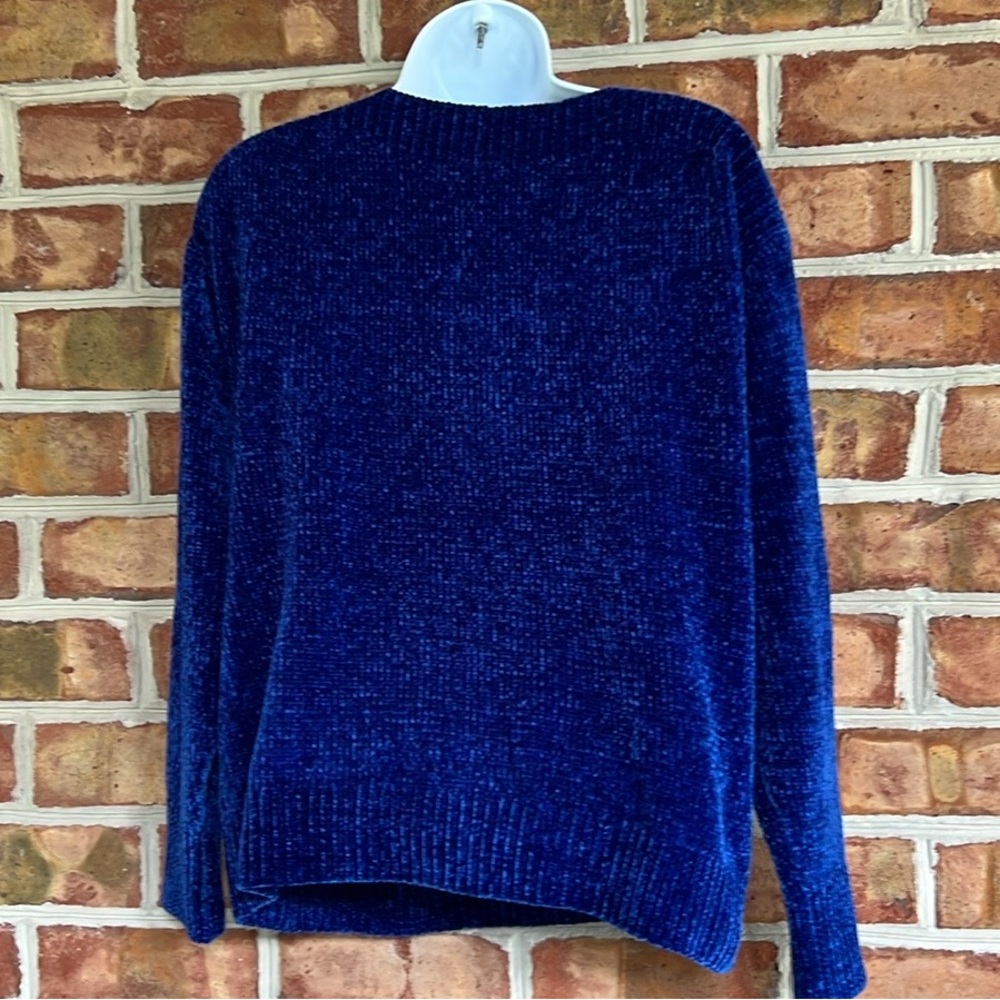 NWT Tommy Bahama Luna Chenille Boatneck Mazarine Blue Sweater So Soft Small - Picture 2 of 9